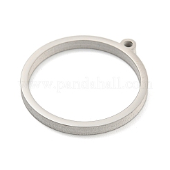 変色しない304ステンレススチールレーザーカットペンダント  リングチャーム  ステンレス鋼色  30.5x28x3mm  穴：2mm&nbsp;STAS-U009-06D-02