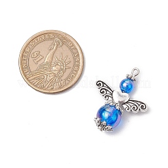 透明なアクリルパーツ  合金ビーズで  天使  ミックスカラー  27.5~30x18~23.5x10mm  穴：1.6~2mm  24個/セット&nbsp;PALLOY-JF03574