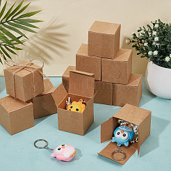紙製ギフト収納ボックス80個  梱包用段ボール箱  正方形  バリーウッド  5x5x5cm&nbsp;CON-BC0008-17A