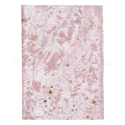 ベルベットのブックカバー  星の模様  長方形のブックラップ  ピンク  217x168x4.5mm&nbsp;AJEW-WH20072-78B