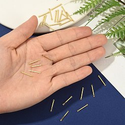 シェグレース真鍮コネクターチャーム  バーリンク  カドミウムフリー＆ニッケルフリー＆鉛フリー  18KGP本金メッキ  15x1.8x1mm  穴：0.9mm&nbsp;XGR0133G-111G