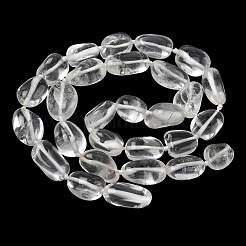 天然石クオーツクリスタルビーズ連売り  水晶  ナゲット  タンブルストーン  ナゲット  9~19x6~10x5~8mm  穴：0.8mm  約29~33個/連  15.67~16.46''（39.8~41.8センチメートル）&nbsp;G-L650-D02-02