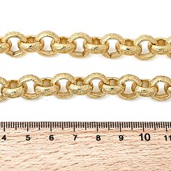 12mm真鍮テクスチャローロチェーンネックレス  ラックめっき  長持ちメッキ  カドミウムフリー＆鉛フリー  18KGP本金メッキ  21.26インチ（54cm）&nbsp;NJEW-L013-08G