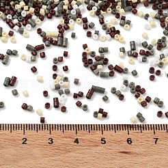 焼付塗装ガラスシードビーズ  シリンダー  サドルブラウン  2x1.5mm  穴：1mm  約50398個/ポンド&nbsp;SEED-S042-05B-55