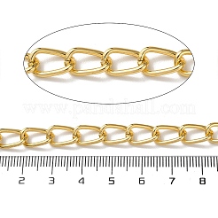 酸化アルミニウムカーブチェーン  溶接されていない  スプールで  ゴールドカラー  12x8x1.5mm  約164.04フィート（50m）/ロール&nbsp;CHA-E003-03G