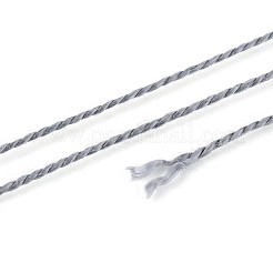 編組ポリエステルコード  ジュエリー作りのための  ラウンド  濃いグレー  0.5~1mm  約63~64m /ロール  10ロール/セット&nbsp;OCOR-T017-04A-43