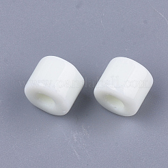 不透明なガラスラッパビーズ  丸い穴  甘露  7~7.5x6~6.5mm  穴：2.5mm  約800個/袋&nbsp;SEED-S023-02J