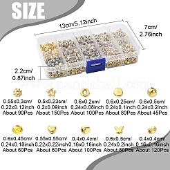885 個 10 スタイル ccb プラスチックビーズ  混合図形  ゴールドカラー  4~6x4~6x2~5mm  穴：1~2.2mm&nbsp;CCB-FS0001-13