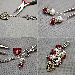 合金製回転式ナスカンカニカン  スイベルスナップフック  プラチナ  35x13mm  穴：6mm  50個/箱&nbsp;IFIN-PH0023-09