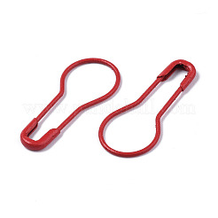 スプレー塗装された鉄のひょうたんピン  編みステッチマーカー  レッド  21.5x9.5x1.5mm  ピン：0.5mm&nbsp;IFIN-T017-08I