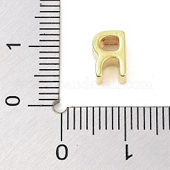 304ステンレスペンダント  24KGP本金メッキ  文字r  8x5x4mm  穴：1.6mm&nbsp;STAS-S137-01G-R