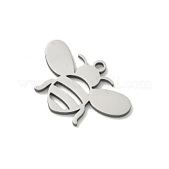 ステンレスペンダント201個  ミツバチのチャーム  ステンレス鋼色  13.5x20x1mm  穴：1.4mm&nbsp;STAS-B136-04P