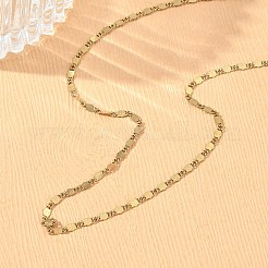 2mm 304ステンレススチール製オーバルリンクチェーンネックレス  イオンプレーティング（ip）  ゴールドカラー  17.72インチ（45cm）&nbsp;NJEW-D328-02G