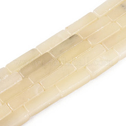 天然な白アフリカオパールビーズ連売り  直方体の  13~13.5x4~5x4~5mm  穴：1~1.2mm  約30個/連  15.16~15.35'''（38.5~39センチメートル）&nbsp;G-T141-100B
