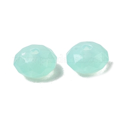 透明なアクリルビーズ  ロンデル  多面カット  アクアマリン  8.5x5mm  穴：1.8mm&nbsp;OACR-H116-05F