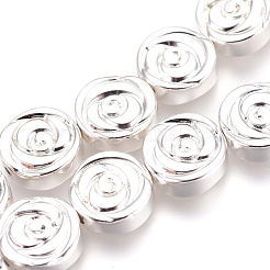非磁性合成ヘマタイトビーズ連売り  バラ付きのフラットラウンド  ミックスカラー  10x3.5mm  穴：1mm  約41個/連  16.14インチ（41cm）&nbsp;G-I276-01