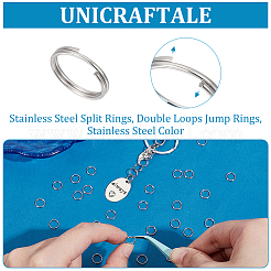 304ステンレススプリットリング  ダブルループ丸カン  ステンレス鋼色  8x1mm  内径：7mm  単線：0.5mm  500個/箱&nbsp;STAS-UN0017-52P