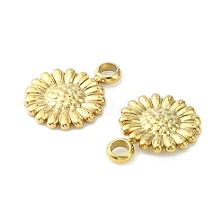 304ステンレススチールチャーム  花のチャーム  14KGP本金メッキ  9.5x7x1.2mm  穴：1.5mm&nbsp;STAS-L269-070G