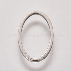 ステンレス鋼の連結リング  オーバル  ステンレス鋼色  15.5x9.5x0.8mm  内径：7.5x14mm&nbsp;STAS-WH0014-12A