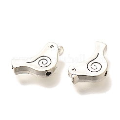 チベット風合金ビーズ  鳥  カドミウムフリー＆ニッケルフリー＆鉛フリー  アンティークシルバー  9x15x2.5mm  穴：1.5mm&nbsp;AB5587Y-NF