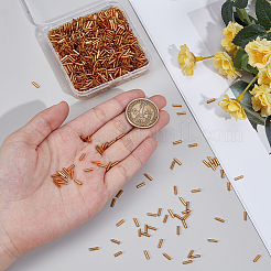 50g メッキガラスラッパビーズ  メタリックカラー  ゴールデンロッド  6~7x2mm  穴：1mm&nbsp;SEED-SP0001-08A