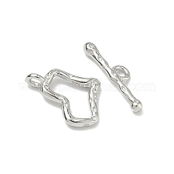 925スターリングシルバーマンテル  ハート  プラチナ  11x8x1.5mm  穴：1mm  バー：4x13x2mm  穴：1.4mm&nbsp;STER-A051-01B-P