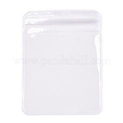 透明なプラスチック製の再封可能な袋  セルフシールバッグ  長方形  透明  8x6x0.15cm&nbsp;ABAG-T011-03E