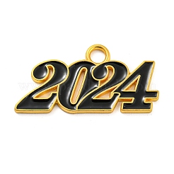 合金エナメルチャーム  鉛フリー及びカドミウムフリー  2024のチャーム  ゴールドカラー  ミックスカラー  18.5x36.5x1.5mm  穴：4mm&nbsp;PALLOY-ZX001-12G