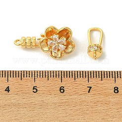 シーグレースのブラジャーとキュービックジルコニアのスナップ留め具  花  カドミウムフリーと鉛フリー＆ニッケルフリー  18KGP本金メッキ  32mm  穴：1.2mm&nbsp;XGRQ5F846-813G