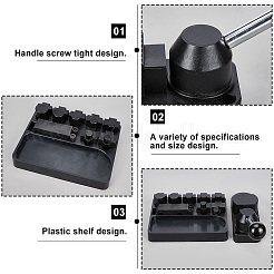 ナイロンジュエリーリング曲げ機  鋼の発見で  ブラック  2.15~15x1.38~15.3x1.28~5.35cm&nbsp;AJEW-WH0042-84