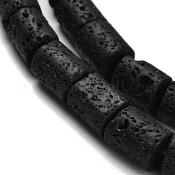 天然溶岩岩ビーズ連売り  コラム  8.5x5.5mm  穴：0.8mm  約46個/連  15.67''（39.8センチメートル）&nbsp;G-G175-L15-01