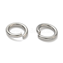 変色しにくい304ステンレススチール製オープン丸カン  ラウンド  ステンレス鋼色  9x1.5mm  15ゲージ  内径：6mm&nbsp;STAS-E067-11-9mm