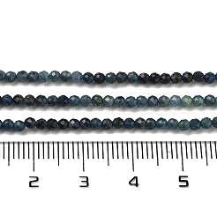 天然ブルートルマリンビーズ連売り  多面カット  ラウンド  2mm  穴：0.5mm  約195~198個/連  15.35~15.63''（39~39.7センチメートル）&nbsp;G-B088-C12-02