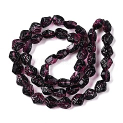 電気メッキガラスビーズセット  ナゲット  カメリア  13.5~14x13.5x10mm  穴：0.9mm  約49~50個/連  26.97~27.56インチ（68.5~70cm）&nbsp;EGLA-N012-09B