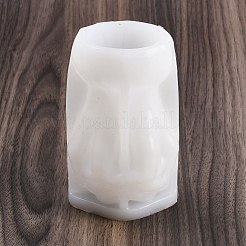 頭蓋骨 DIY シリコンキャンドル型  レジン型  ホワイト  112.5x68.5x60.5mm&nbsp;SIL-F014-02B