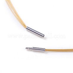 鋼線のネックレス作り  ステンレス製の留め金付き  ゴールデンロッド  17.55インチ（44.6cm）  0.3mm&nbsp;MAK-I011-07