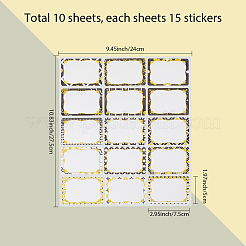 塩ビ自己粘着ステッカー  英語名粘着ラベル  長方形  カラフル  275x240x0.1mm&nbsp;DIY-WH20007-64G