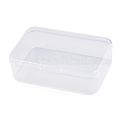 長方形のプラスチックビーズ保存容器  透明  8.5x5.6x2.6cm  インナーサイズ：5.1x8.15センチメートル&nbsp;CON-T003-06