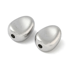 304ステンレススチールビーズ  直方体  ステンレス鋼色  10.5x5.5mm  穴：2mm&nbsp;X-STAS-D376-06B-P