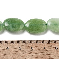 天然石マレーシアジェイドビーズ連売り  染め  フラットオーバル  ライムグリーン  18x13x5mm  穴：1mm  約10~11個/連  7.28''~7.87''（18.5~20センチメートル）&nbsp;G-K392-C09-13x18mm