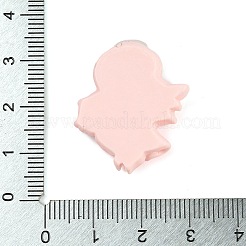 オペーク樹脂カボション  天使  ピンク  29x25.5x7.5mm&nbsp;CRES-Z013-02F