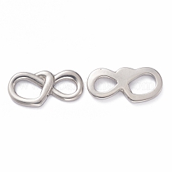 変色しない304ステンレススチールリンクコネクター  無限大  ステンレス鋼色  12x25x3mm&nbsp;STAS-O140-15P