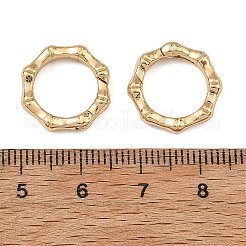 シェグレース真鍮製スプリングゲートリング  花  カドミウムフリーと鉛フリー＆ニッケルフリー  18KGP本金メッキ  16x3mm&nbsp;XGRQ58951-757G