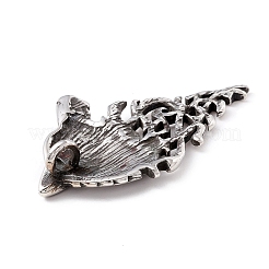 チベット風 304 ステンレススチールペンダント  オオカミ  アンティークシルバー  49.5x30x4mm  穴：5x4mm&nbsp;STAS-P305-42AS