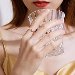 ハートビートリングカップル用真鍮調節可能なオープンカフリングセット恋人親友マッチングプロミスリング婚約結婚指輪バレンタインデーギフト  プラチナ＆ゴールドローズ  18.5mmと21mm&nbsp;JR957A