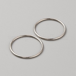 合金下着ストラップ調整バックル  ブラスライダーフープ  丸いリング  プラチナ  27.5x1.5mm  内径：24.5mm&nbsp;FIND-WH0110-598D-P