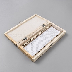 鉄製の木製収納ボックス  標本切片保管箱  長方形  モカシン  23x10.6x3.5cm&nbsp;LS-CON-WH0095-154
