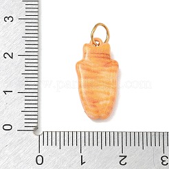 304ステンレススチールエナメルペンダント  猫の形のチャーム  丸カン付き  オレンジ  21x11x3mm  穴：4.5mm&nbsp;SA-CBA08A6-08G-02