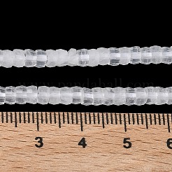 天然水晶平石ビーズ連売り  水晶  多面カット  ロンデル  4x2mm  穴：1mm  約161個/連  14.76''（37.5センチメートル）&nbsp;G-A299-A07-01