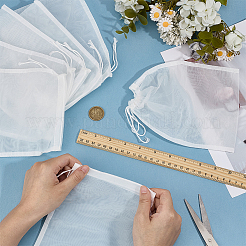 ナイロンフィルターバッグ30個  長方形  ホワイト  205x160x1.5mm  内径：143x198mm&nbsp;AJEW-OC0014-93